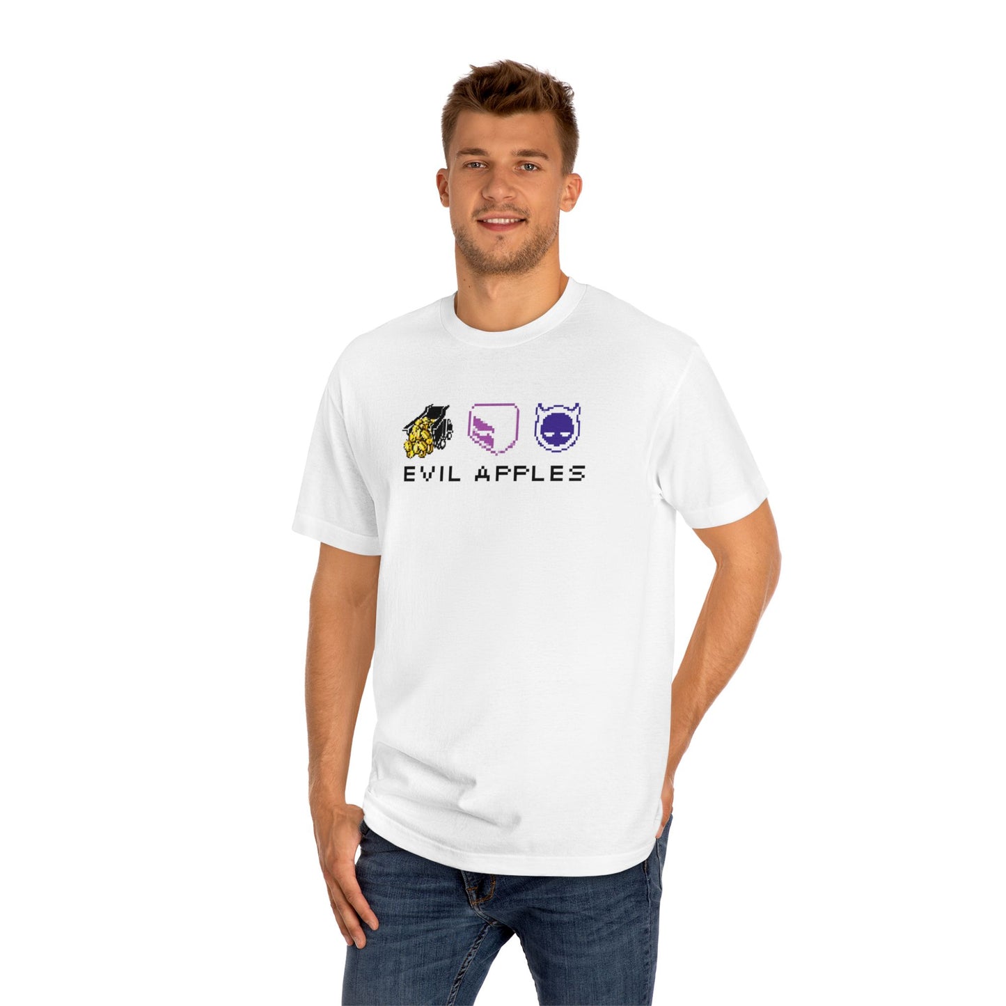Evil Apples Retro Gamer Tee - Fun Graphic T-Shirt, Perfect for Game Nights, Casual Wear, Gifts for Friends