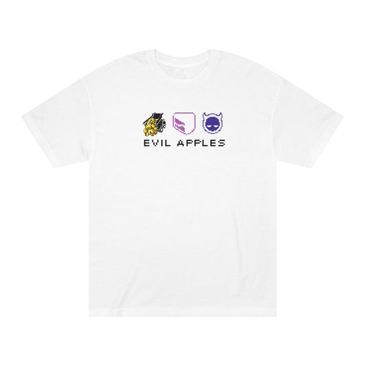 Evil Apples Retro Gamer Tee - Fun Graphic T-Shirt, Perfect for Game Nights, Casual Wear, Gifts for Friends