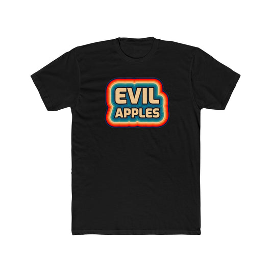 Evil Apples Multicolor Retro Black Tee