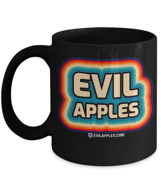 Evil Apples Multicolor Retro Mug
